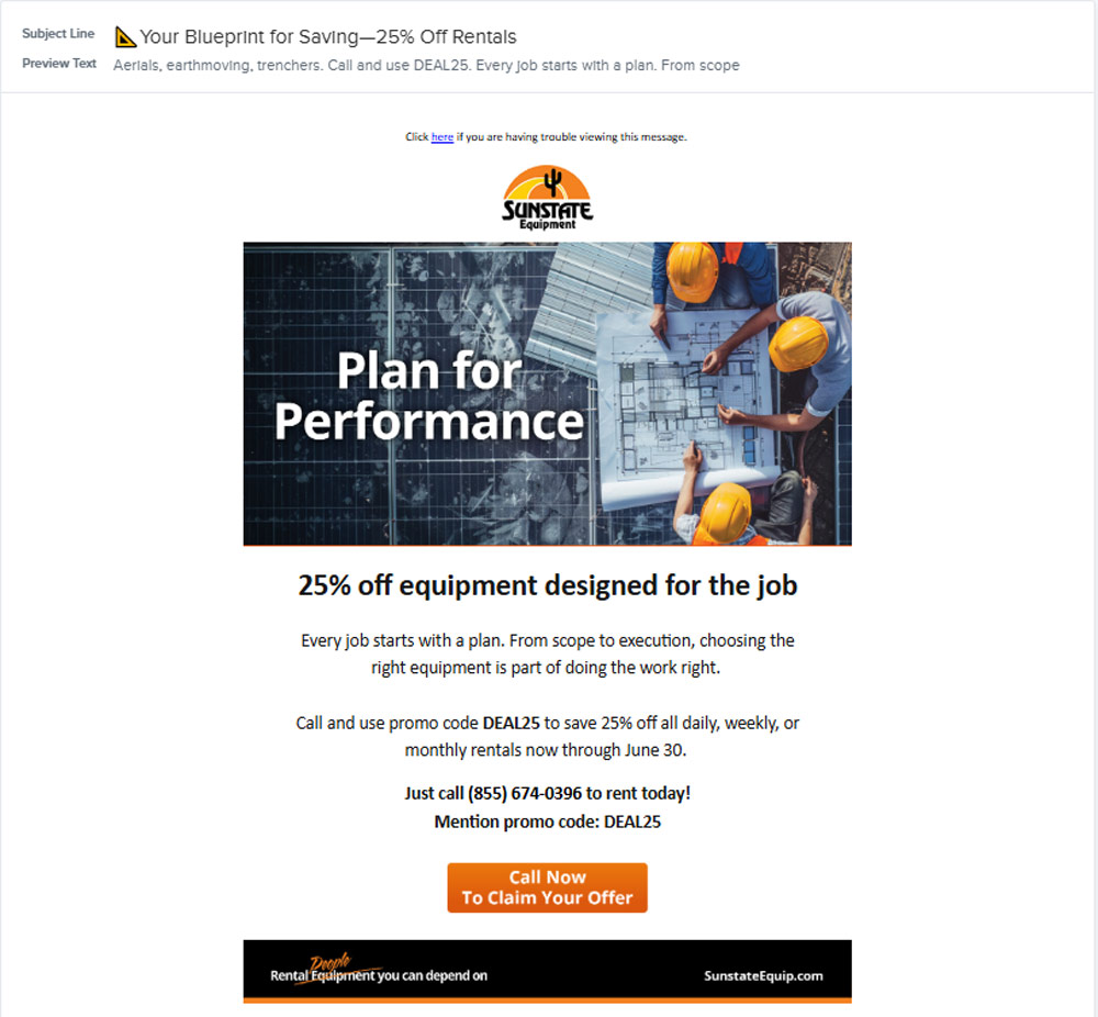 Email copywriting sample