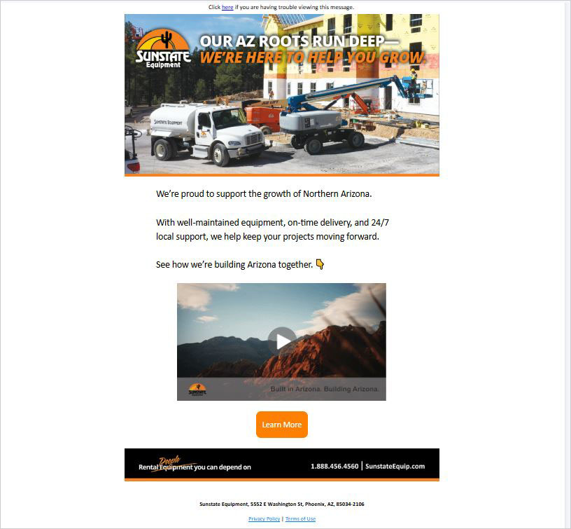 Email copywriting sample