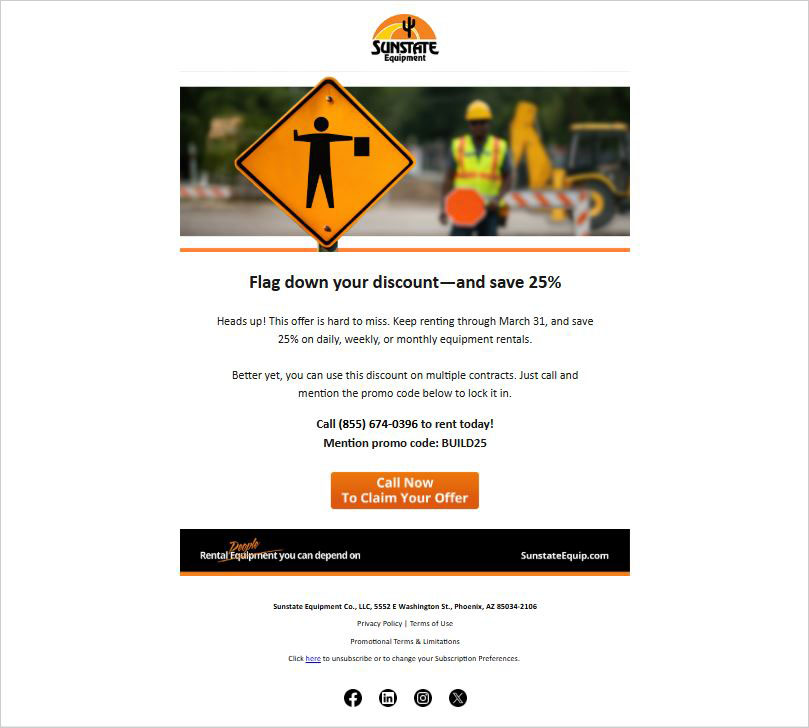 Email copywriting sample