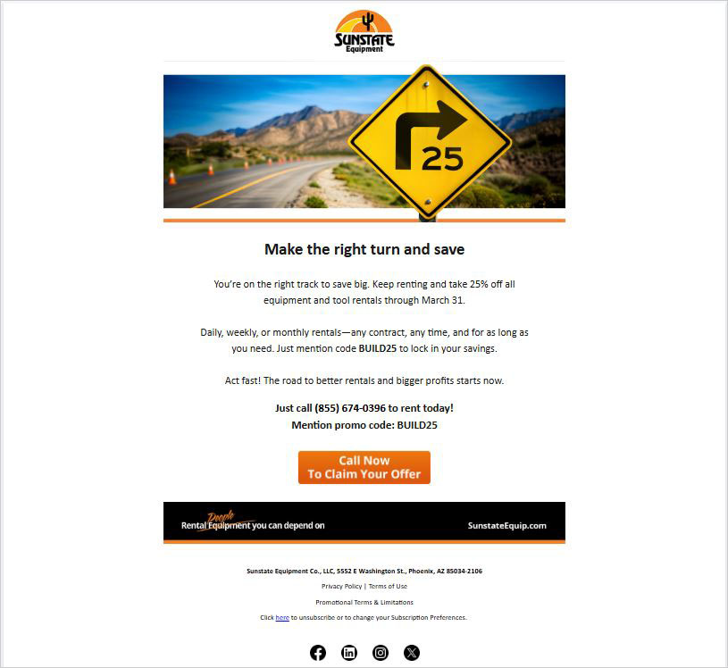 Email copywriting sample