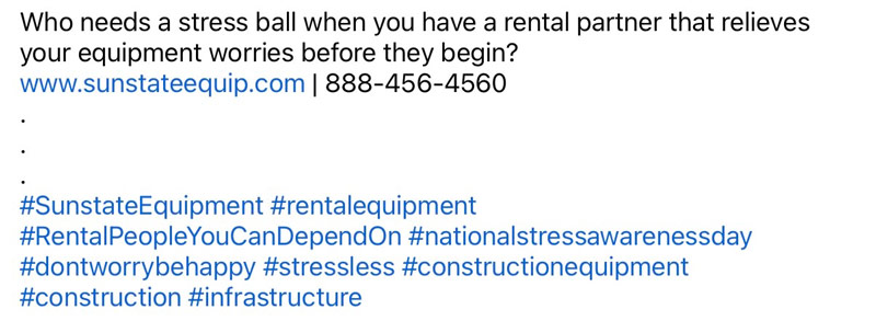 Copywriting for stress social